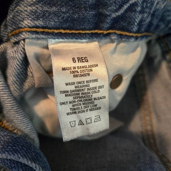 Abercrombie 90's Baggy Jeans Size 6 Distressed Blue - Picture 8 of 8